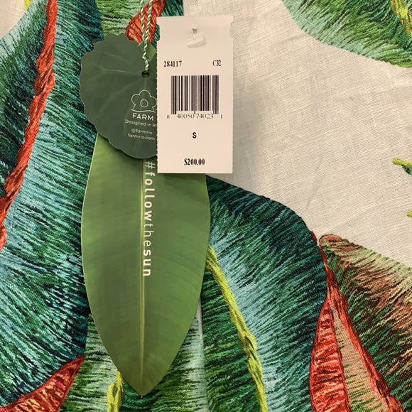 FARM Rio Tropical Print Wide Leg Pants - Green and White - Picture 4 of 9